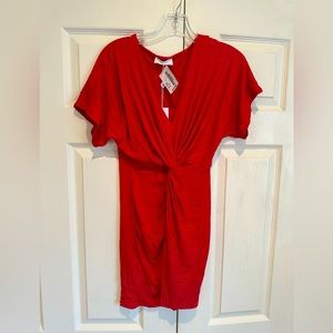 NWT Sage the Label Red V-neck Mini Dress - Size S